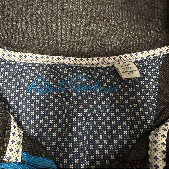 Robert graham sweater wool blend 1/4 zip - Picture 7 of 9